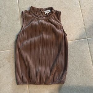 Evereve light brown blouse XS